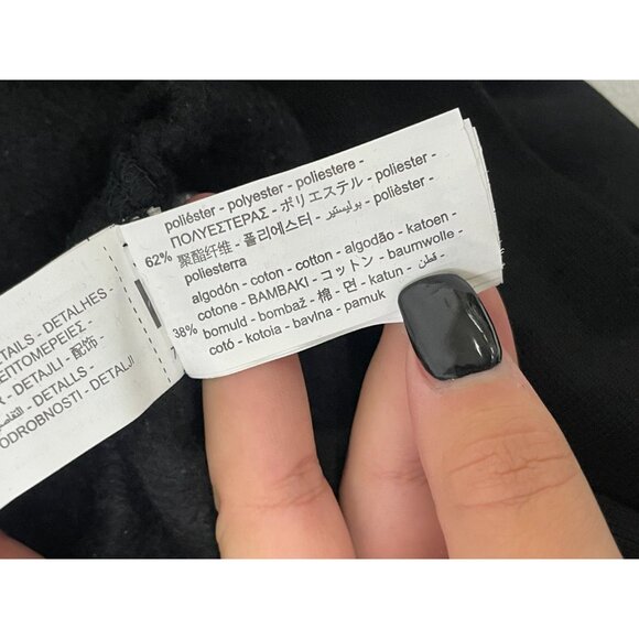 Zara Mens Sweatshirt XL Black Quarter Zip Pullover Athletic 0761/333 NWT - Picture 14 of 16